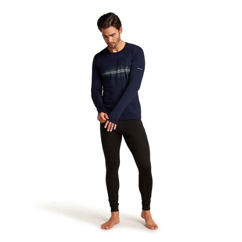 Icebreaker M Merino 200 Oasis LS Crewe Snow Wave image number 7
